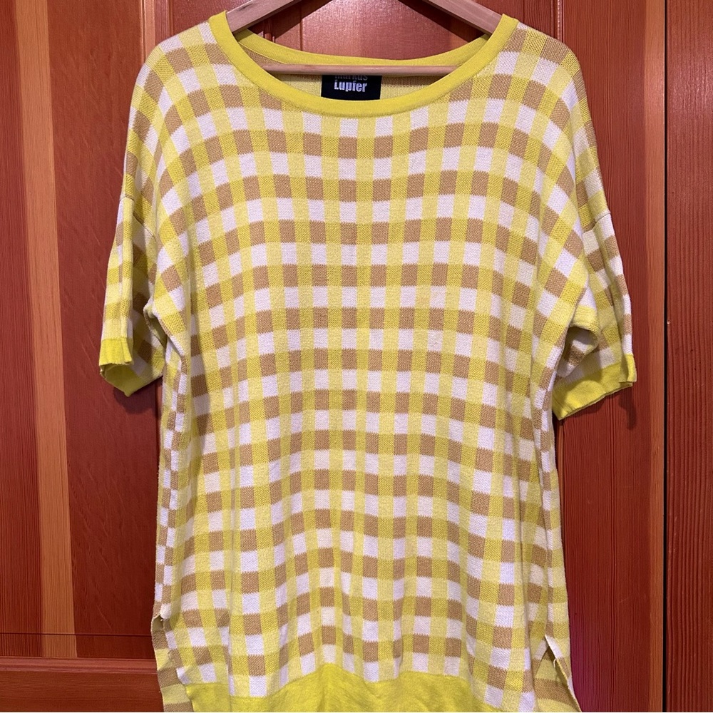 [Markus Lupfer] Yellow Short Sleeve Tunic Sweater - Size L
